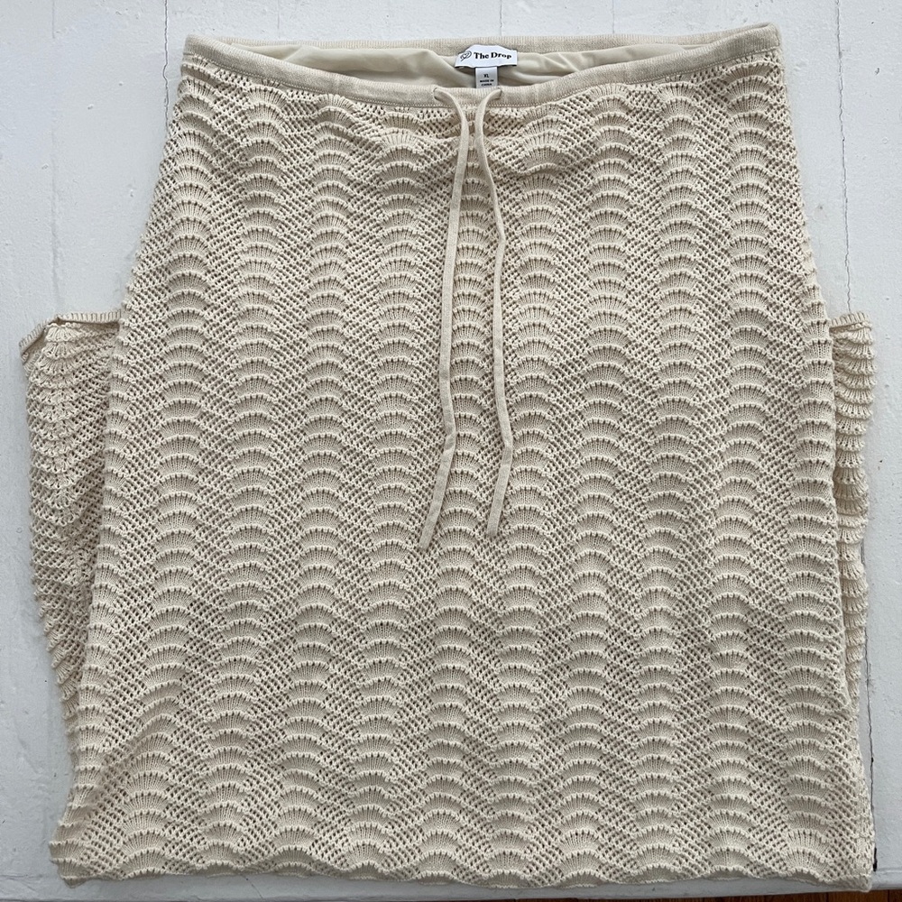 Cream Crochet Maxi Skirt